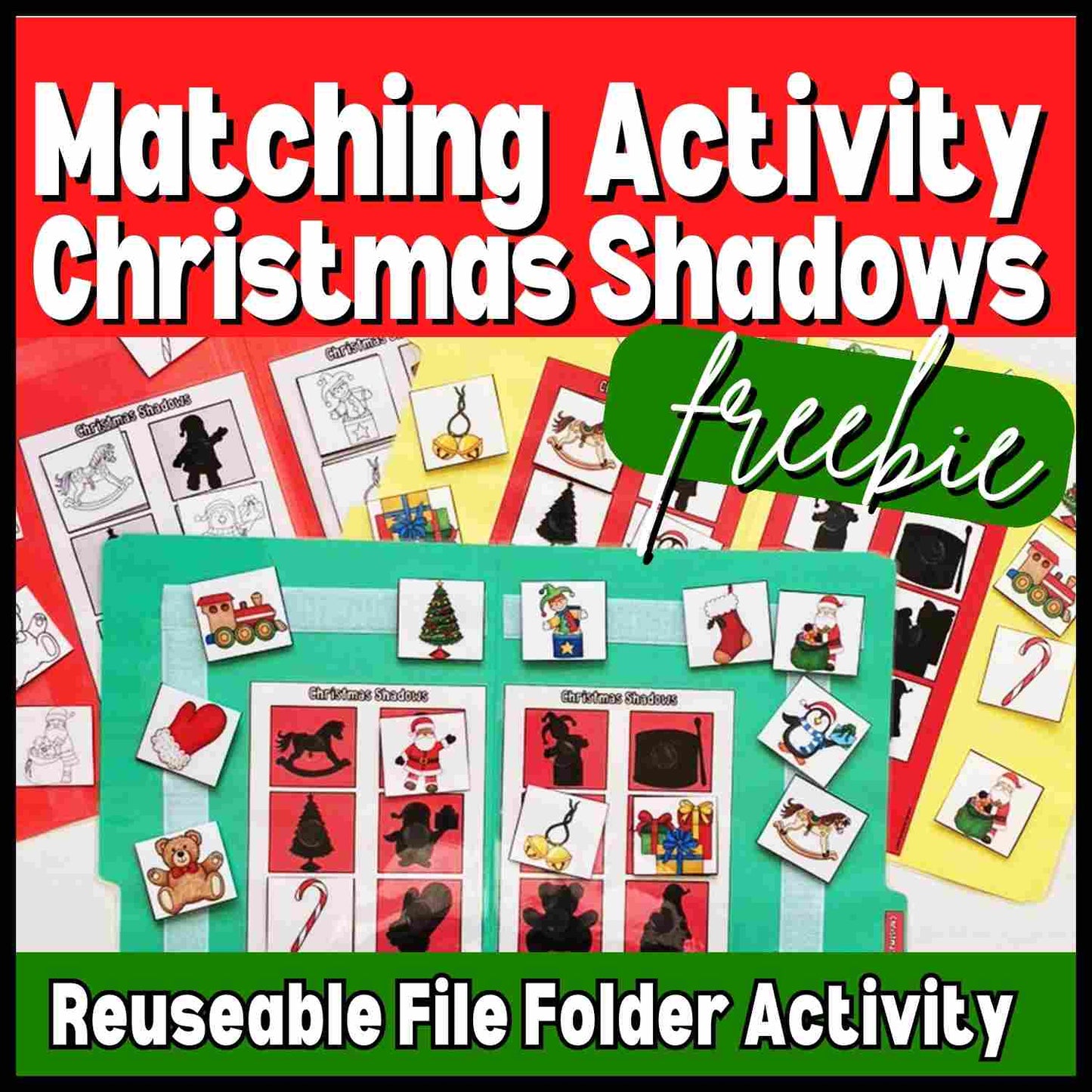 Christmas Shadows Matching File Folder FREEBIE