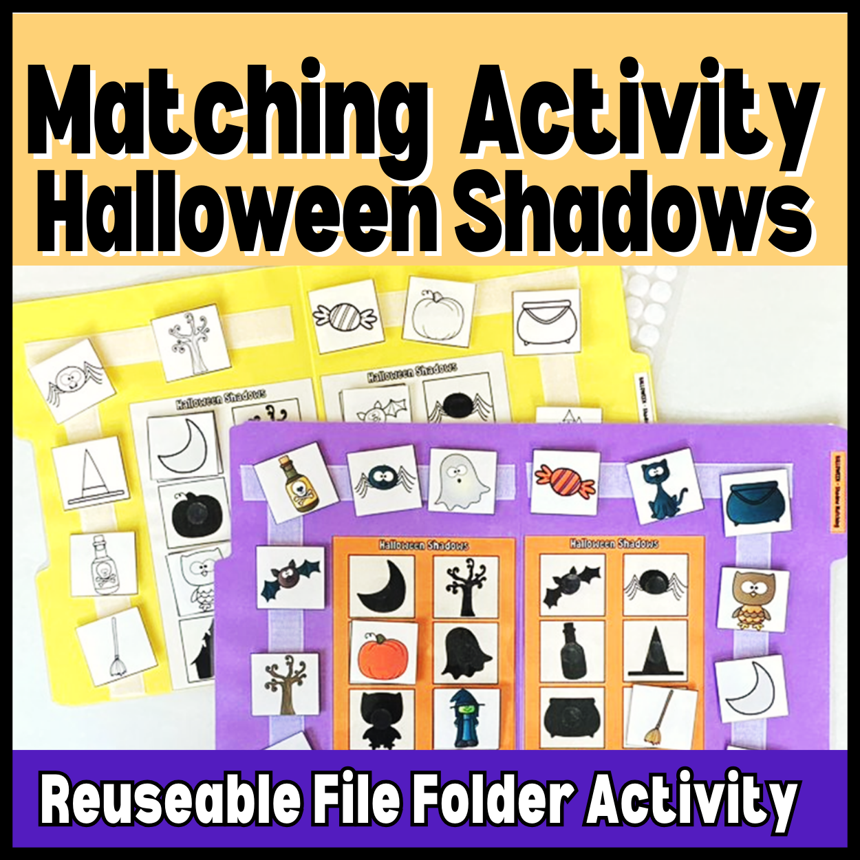 Halloween Shadows Matching File Folder