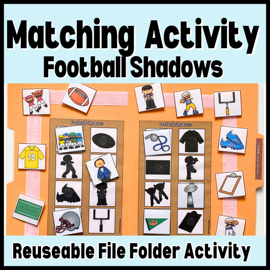 Football Matching File Folder Shadow Activity