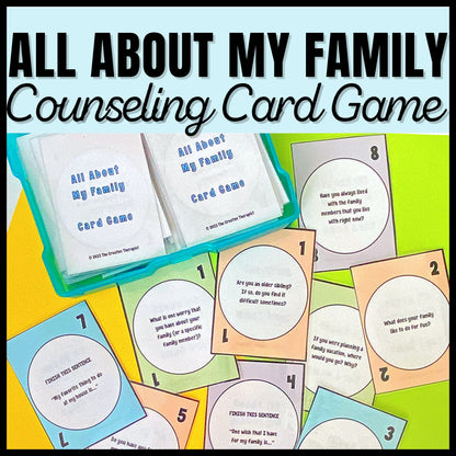 Family Dynamics Counseling Card Game for Upper Elementary and Middle School