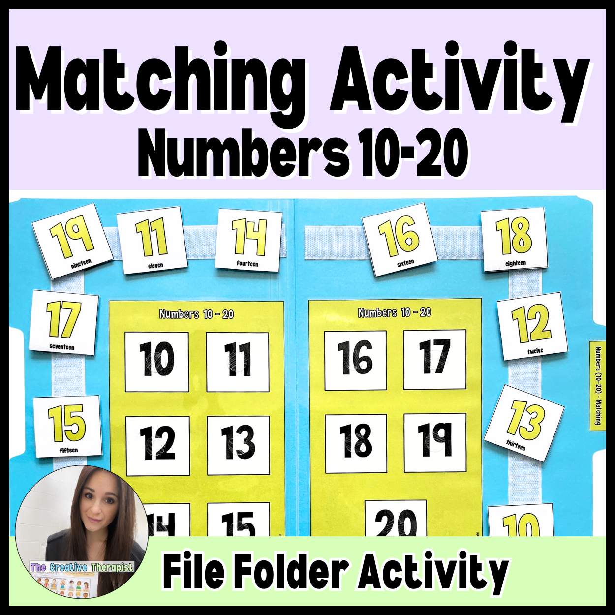 Numbers 10-20 Matching File Folder