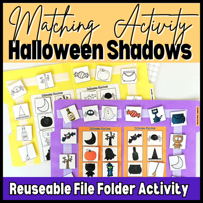 Halloween Shadows Matching File Folder