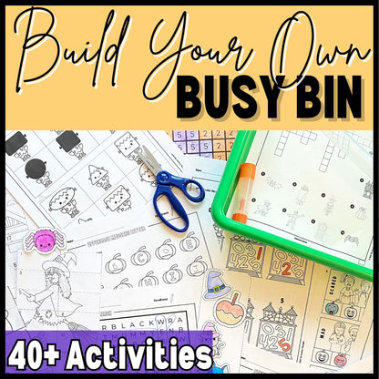 Halloween Early Finisher Busy Bin Activities *Freebie*