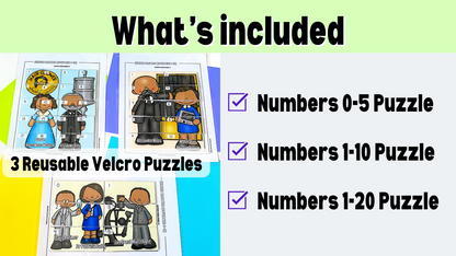 Black History Inventors Number Matching Practice Puzzles