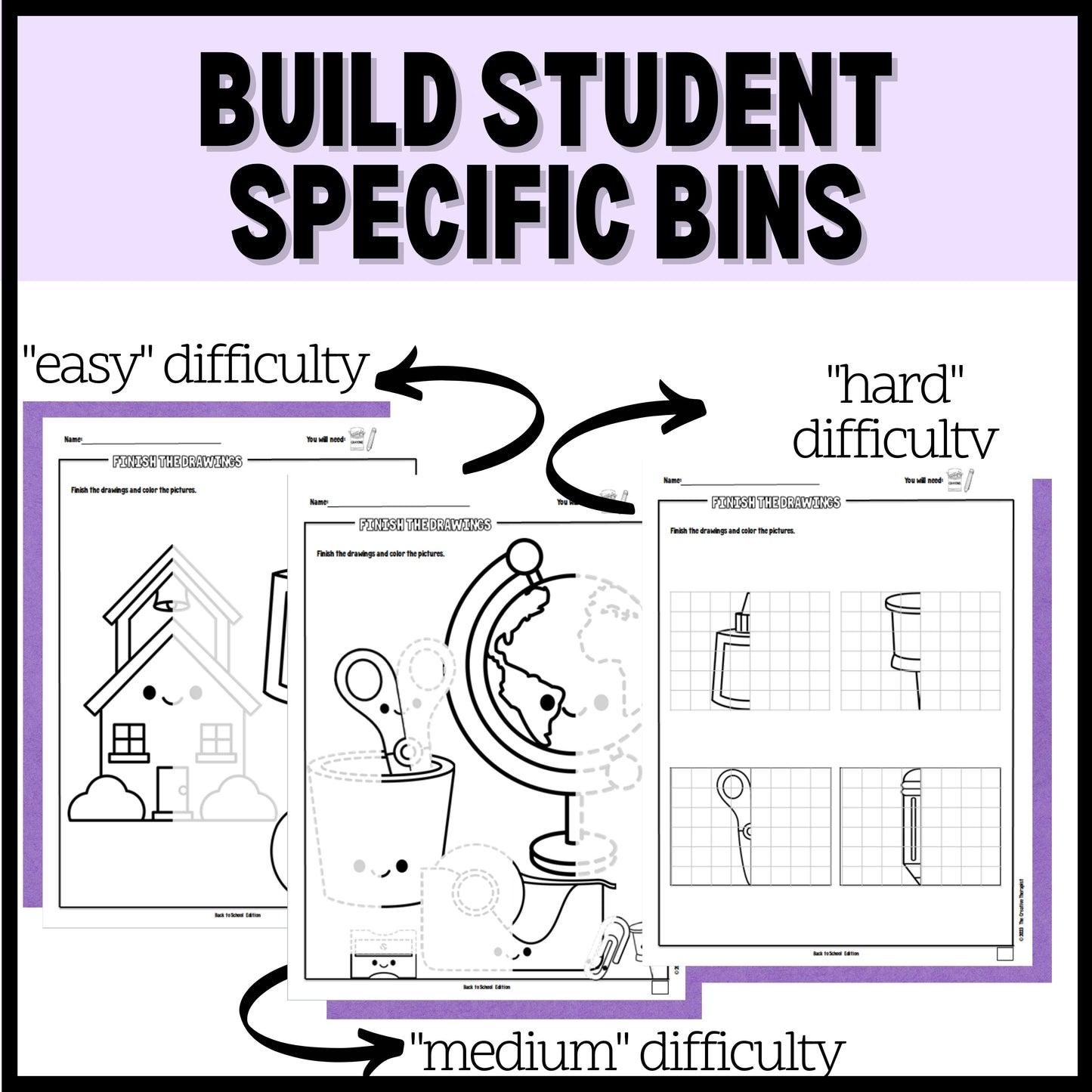 Back to School Early Finisher Busy Bin Activities