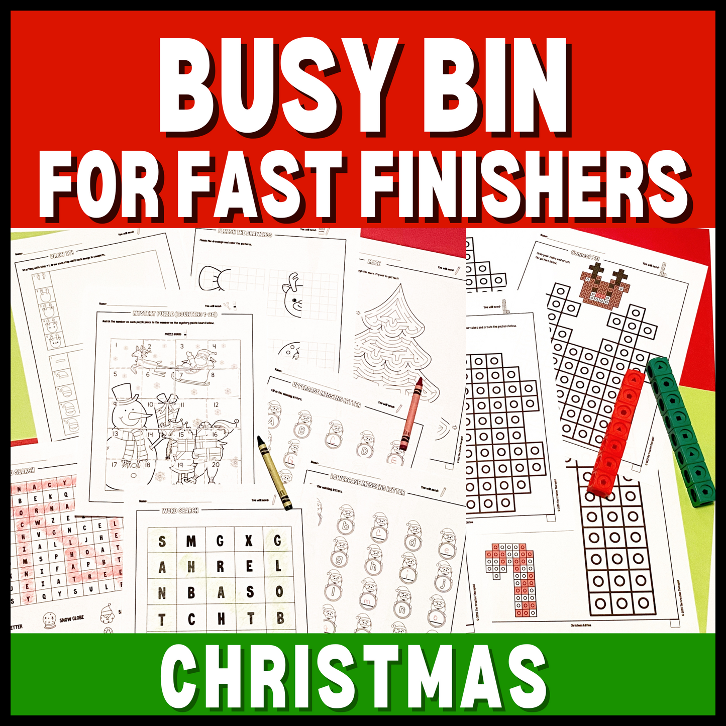 Christmas Early Finisher Busy Bin Activities