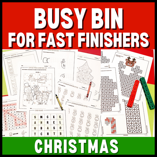 Christmas Early Finisher Busy Bin Activities