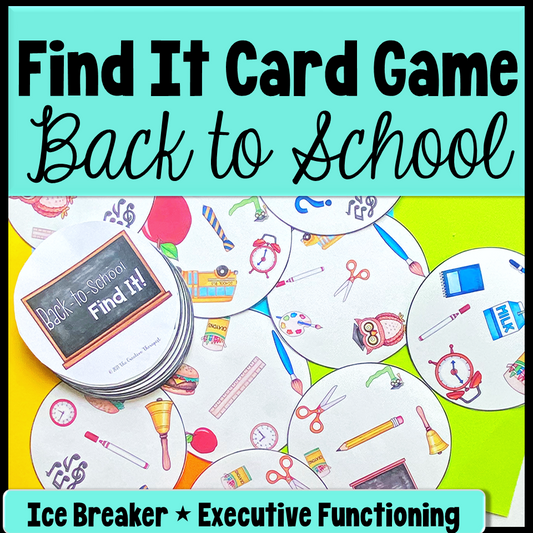 Back to School FIND IT Card Game