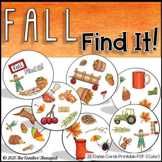 Fall FIND IT Card Game