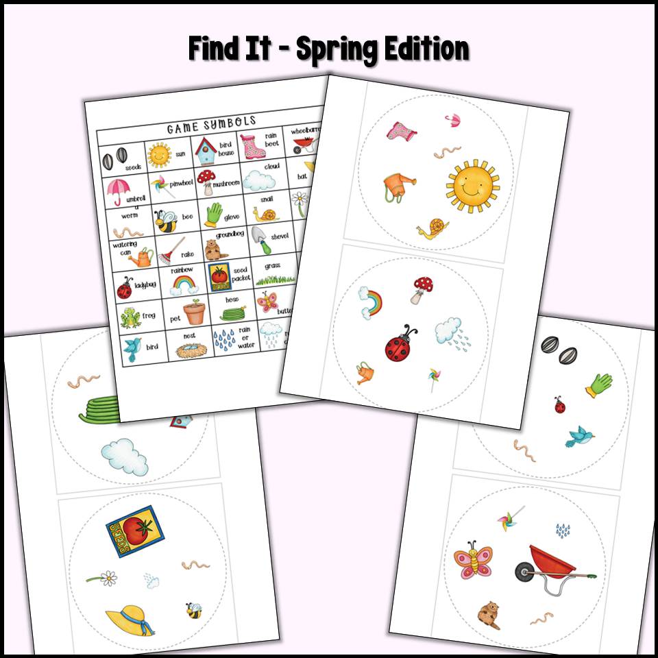 Spring FIND IT Card Game