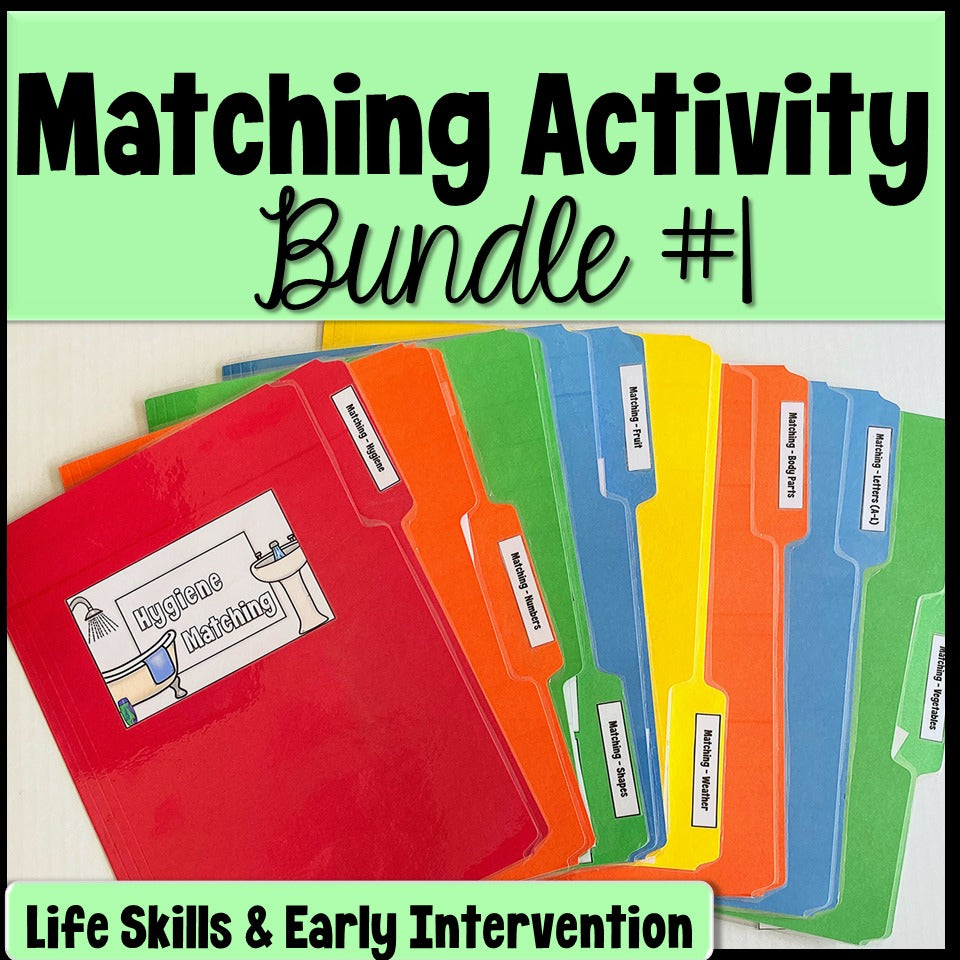 Matching File Folder Activity BUNDLE